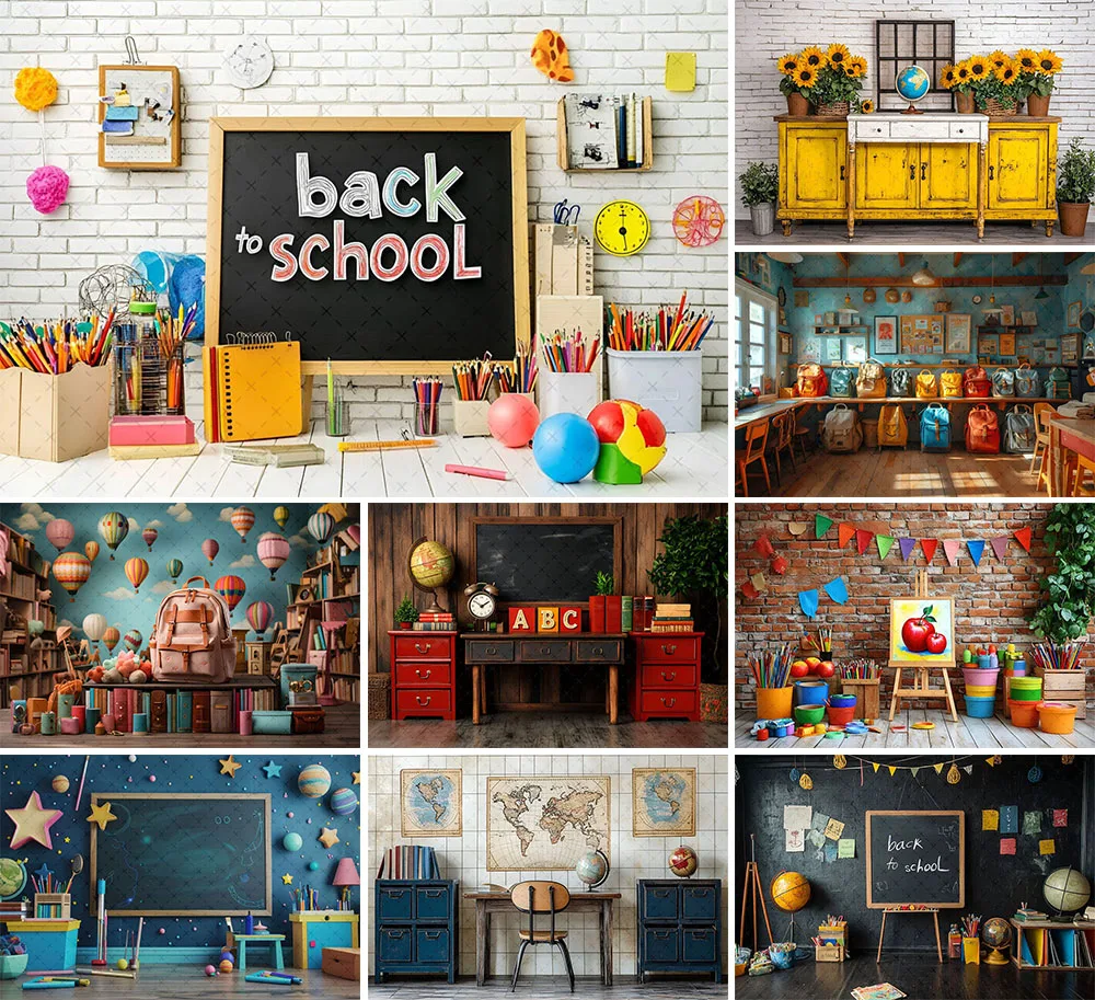 خلفية التصوير الفوتوغرافي Mehofond العودة إلى المدرسة السبورة الفصول الدراسية للأطفال حفلة عيد ميلاد صورة ديكور خلفية استوديو الصور