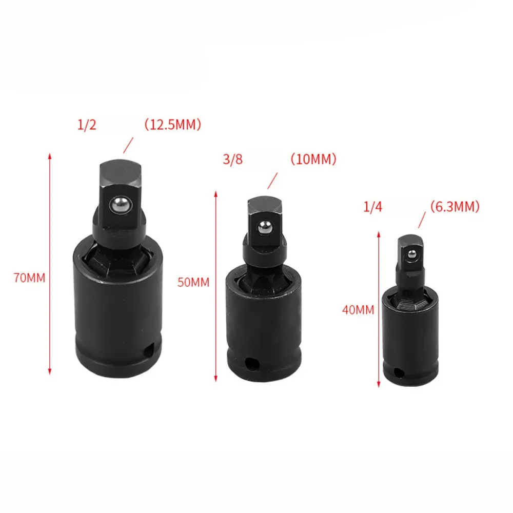 360 Degree Swivel Knuckle Joint Air Impact Wobble Socket Adapter Hand Tool 1/2 3/8 1/4 Gimbal Ball Impact Wrench Adapter