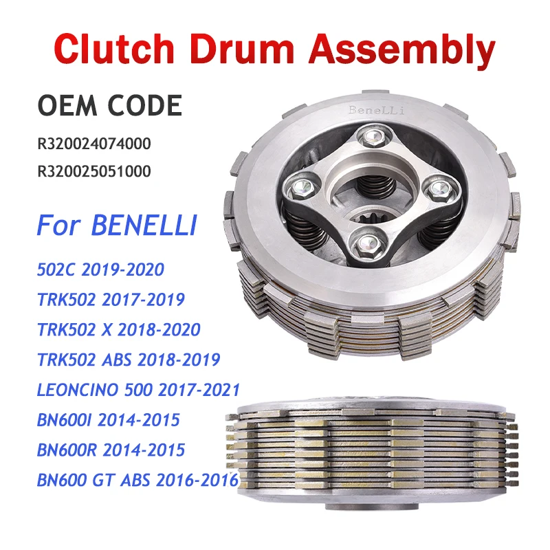 Motorcycle Clutch Drum Assembly For Benelli TRK502 TRK 502 X C 2017-2020 BN600 BN 600 I R GT 2014-2016 LEONCINO 500 2017-2021