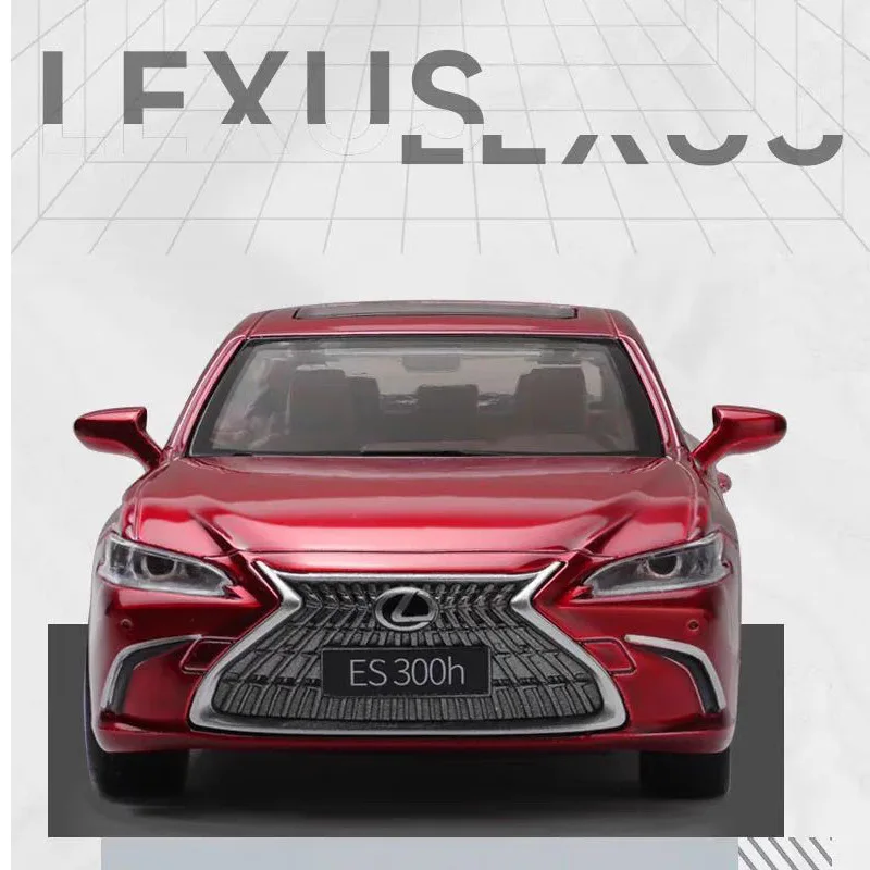 Simulation 1:35 Lexus ES300H Legierungsautomodell Zurückziehen Ton und Licht Spielzeugauto mit zu öffnenden Türen Sammlung Miniatur Voiture