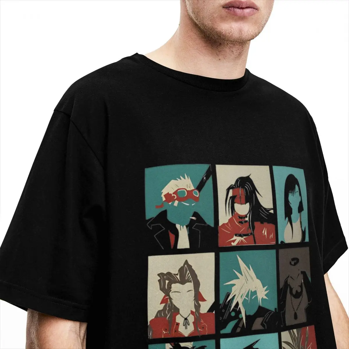Fantasy Final 7 T-Shirt Mens Game Poster Y2K Retro Cotton T Shirts Beach O-Neck Hip Hop Tee Shirt Hot Sale Oversized Tops view 4