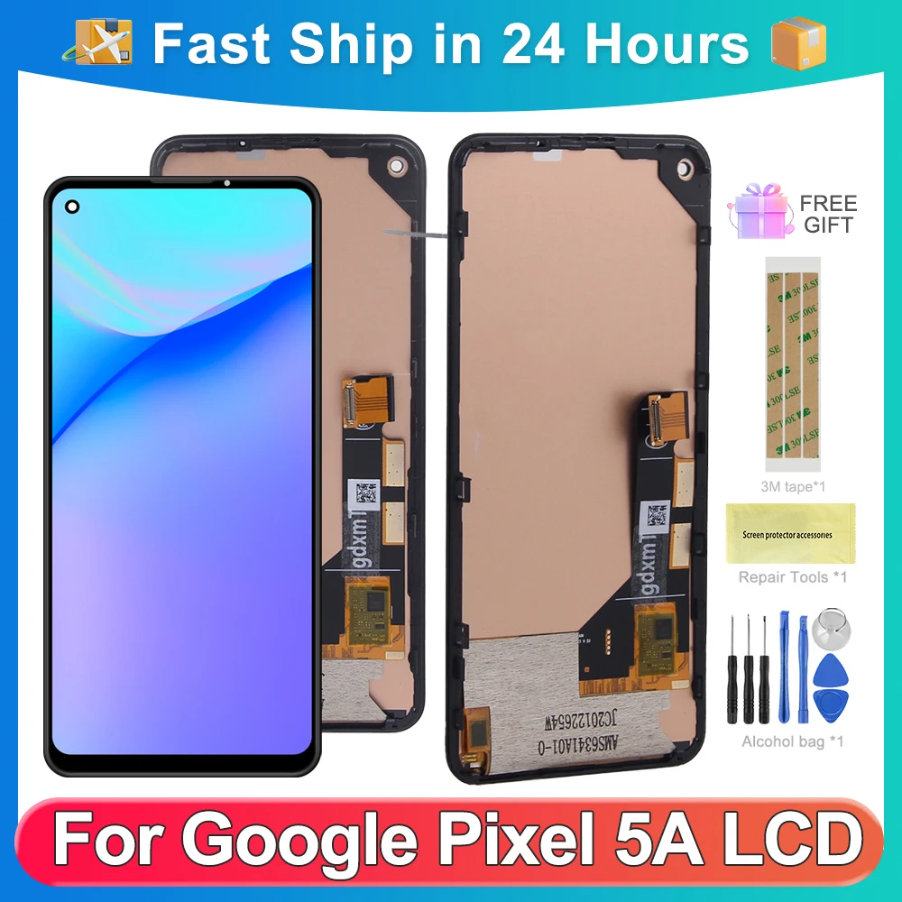 6.34\'\'For Google Pixel 5A For Google Pixel 5a 5G Tested G1F8F G4S1M LCD Display Touch Screen Digitizer Assembly Replacement