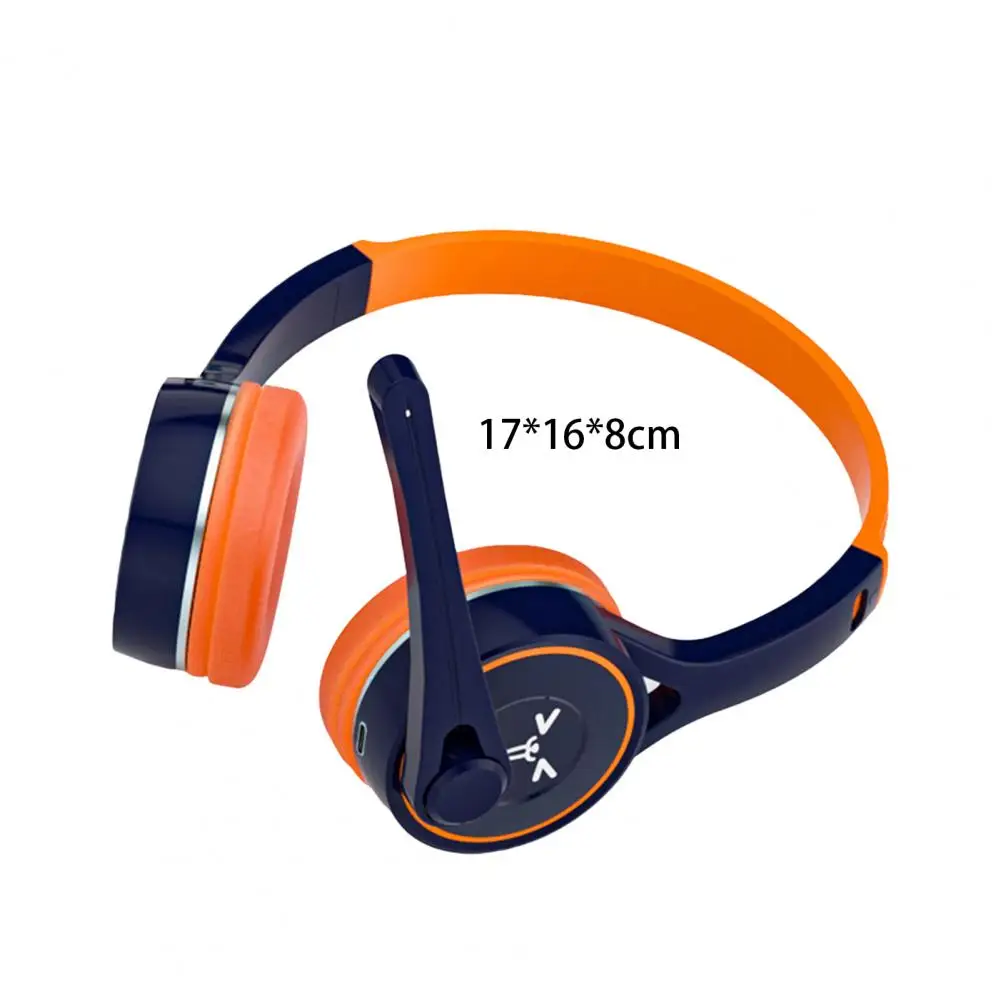 Bluetooth 5.1 Headphone Dual Noise Cancelling Microphone Clear Wireless&Wired Headset For PC Laptop Call Center Phones