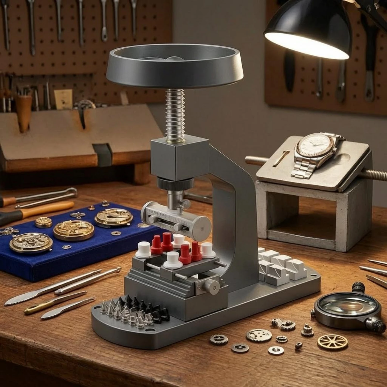 Screw-Back Watch Case Opener Clamping Tabletop Watch Case Opener Adjustable Metal