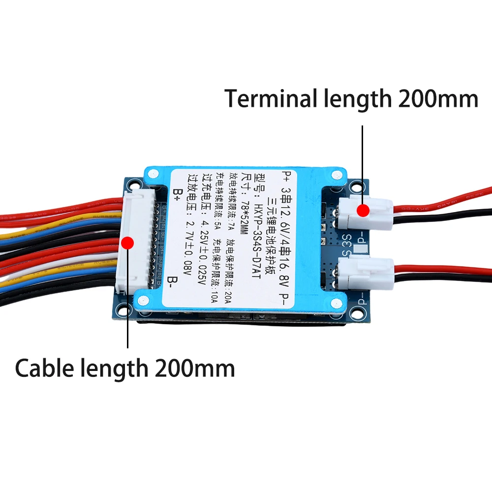 7S 12V/24V BMS Ternary Lithium Battery Protection Board Start Power Charging Li-Iron Lithium Battery Charger Protection Module