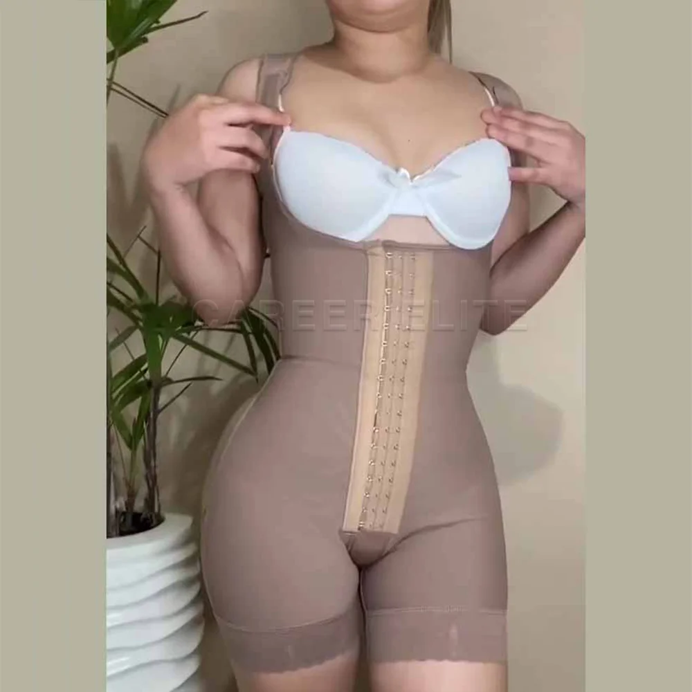 

Colombian Seamless Shapewear Bodysuits Reductive Girdle Woman Abdomen Control Faja Waist Trainer Butt Lifter Front Closure Hooks