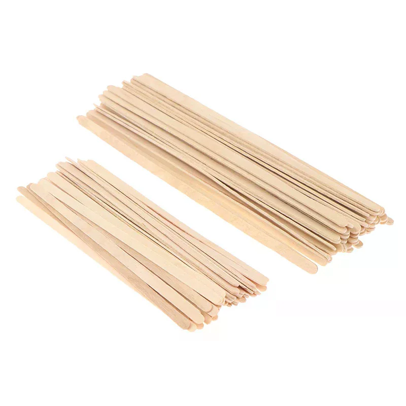 50pcs Disposable Wooden Coffee Stirrers Hot Cold Drinking Stir Beverage Sticks