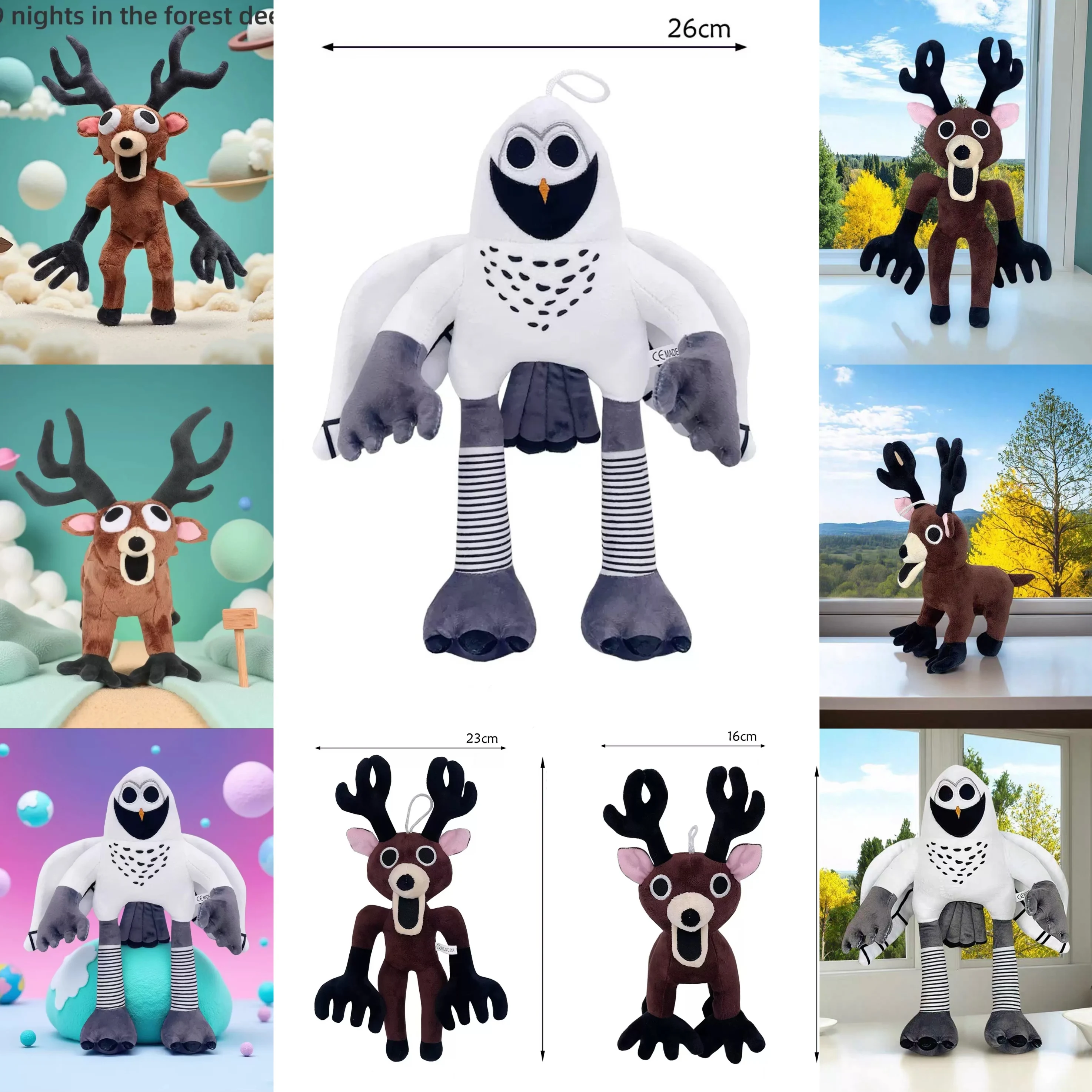 

New 99 Nights In The Forest Deer Plush Toys Movie Stuffed Doll Animals Deer Toy Christmas Gifts