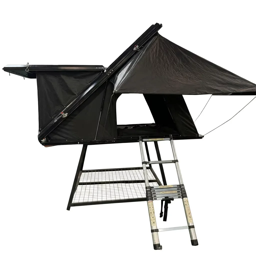 Customizable ABS Hard Shell Rooftop Camping Tent With Mattress & Telescopic Ladder | Heavy Duty Quick Open 4x4 Roof Top Tent