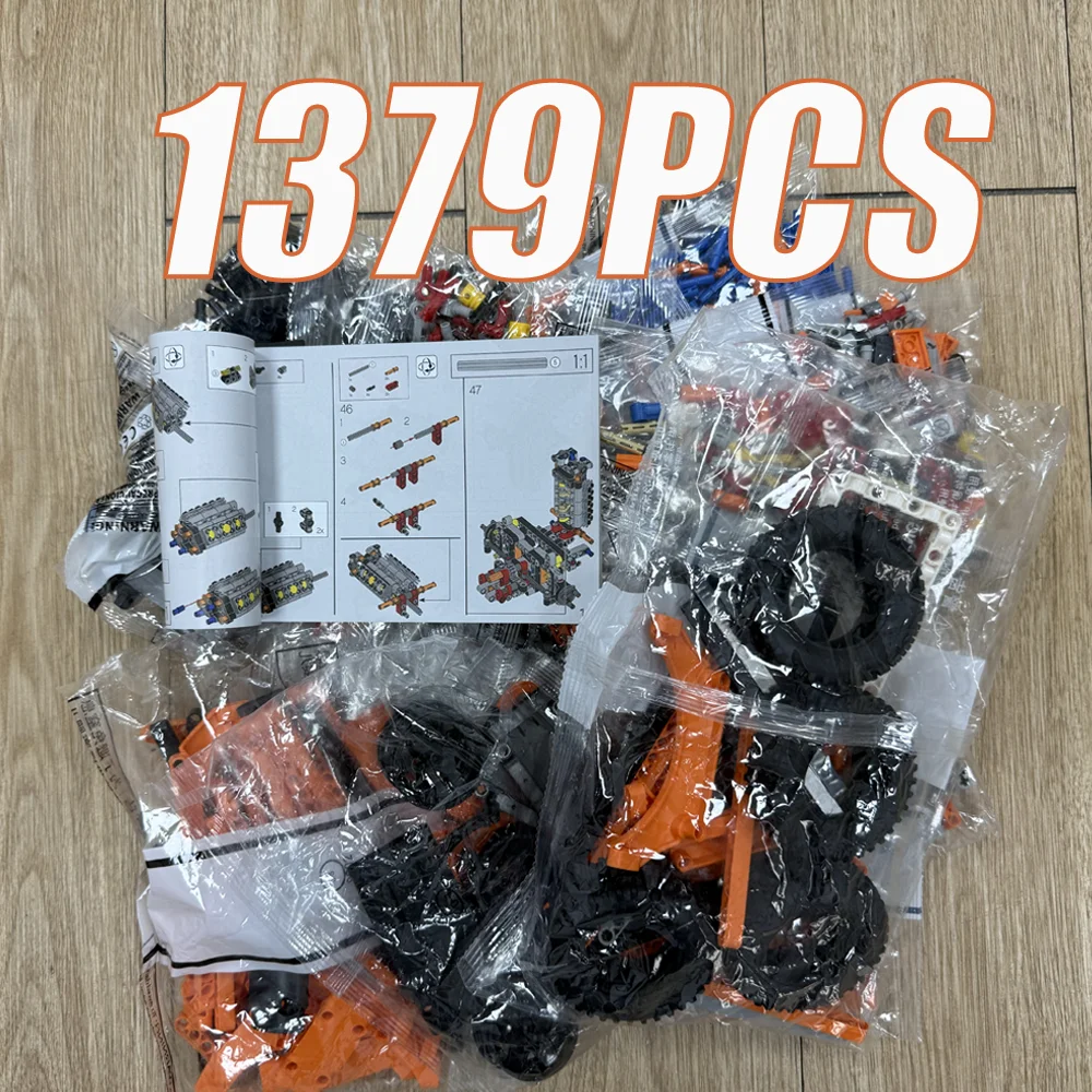 NEW Technical 1379PCS Off-Road Vehicle Pickup Truck Racing Car Model Vehicle Decorative Car Construction Boy Toy Christmas Gifts