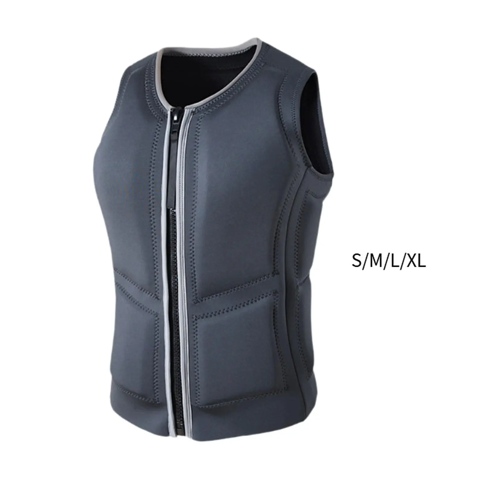 Giubbotto di salvataggio in neoprene per sport acquatici per adulti Giubbotto di galleggiamento Giubbotto di salvataggio impermeabile Nuoto Canottaggio Sci Gilet di guida Alla deriva