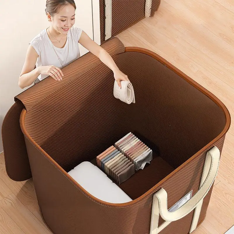 【HMA】Storage Bags For Clothes Collapsible Organizers For Blankets, Bedding & Clothes Large Zip Bags With Handles