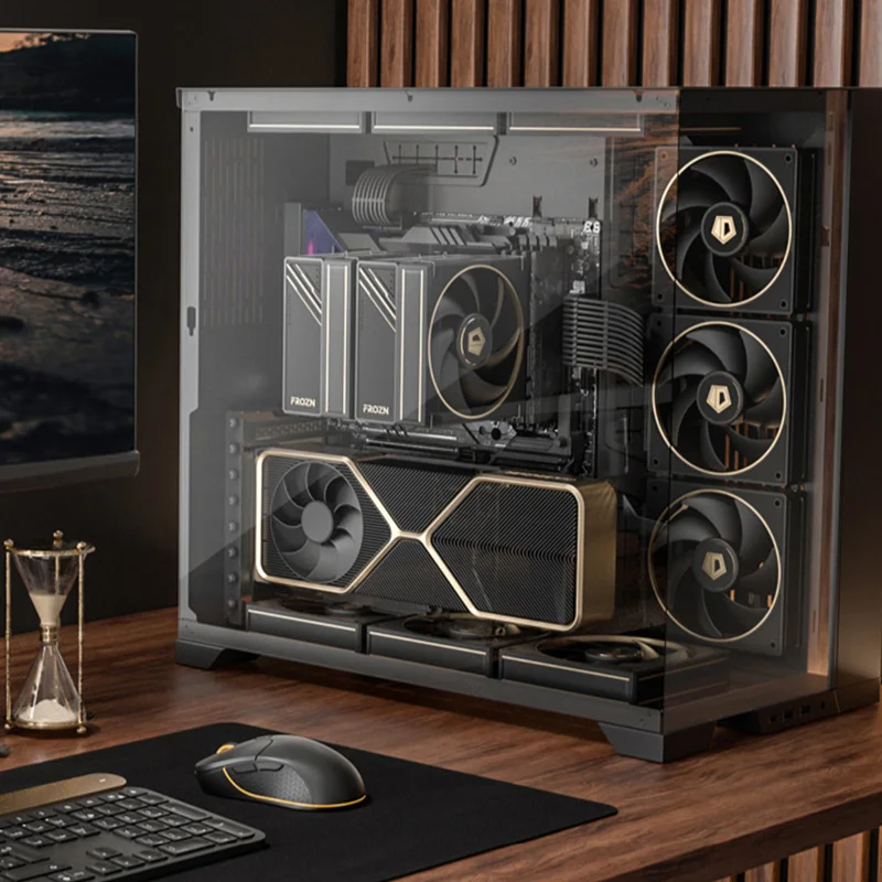 ID-COOLING AF-127 120mm PWM FDB 베어링 높은 공기 흐름 500-2000RPM 라디에이터 냉각을 위한 데이지 체인 지원 무음 케이스 팬