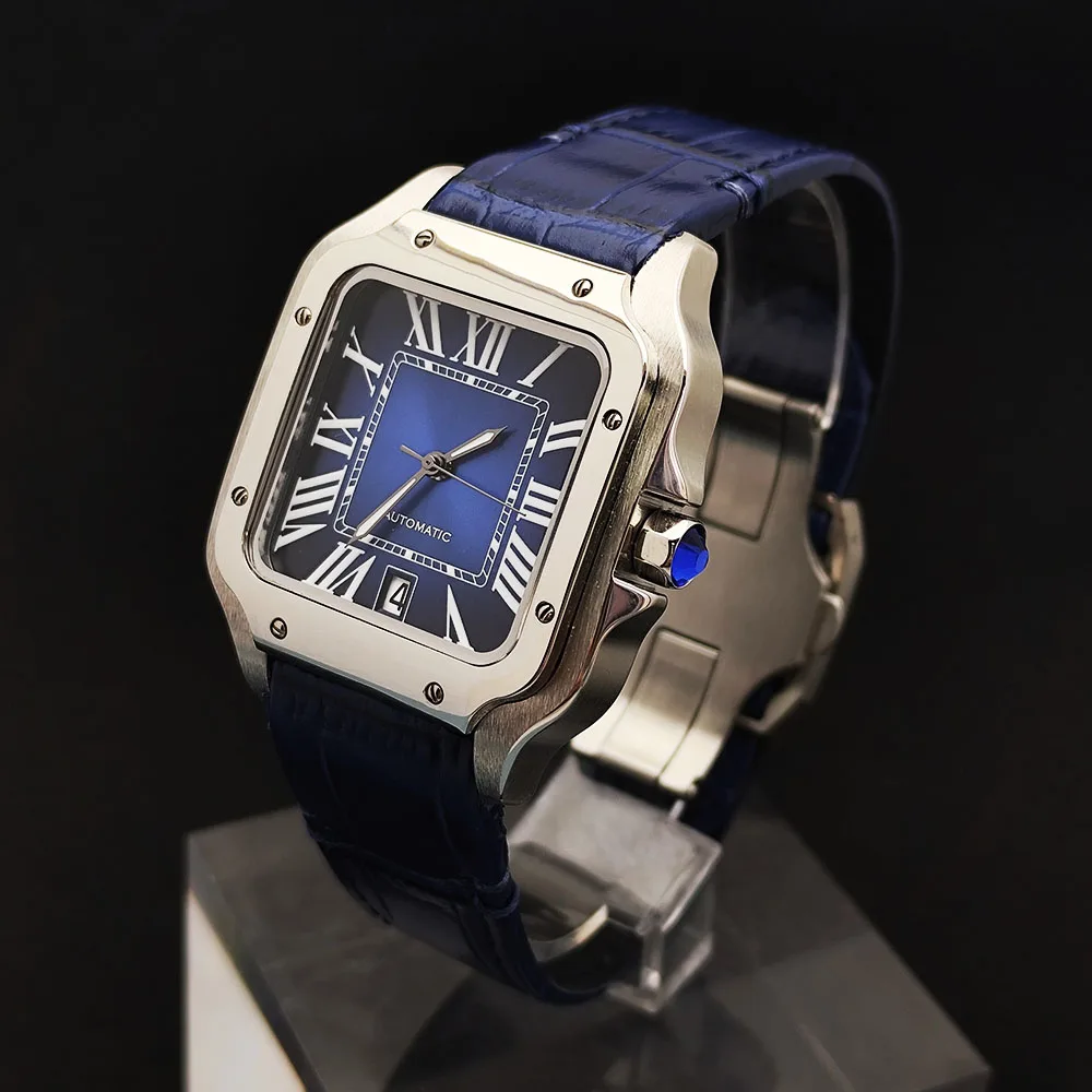 NH35 watch blue watch 40mm case men's watch modified watch custom logo suitable for NH35 movement watch accessories