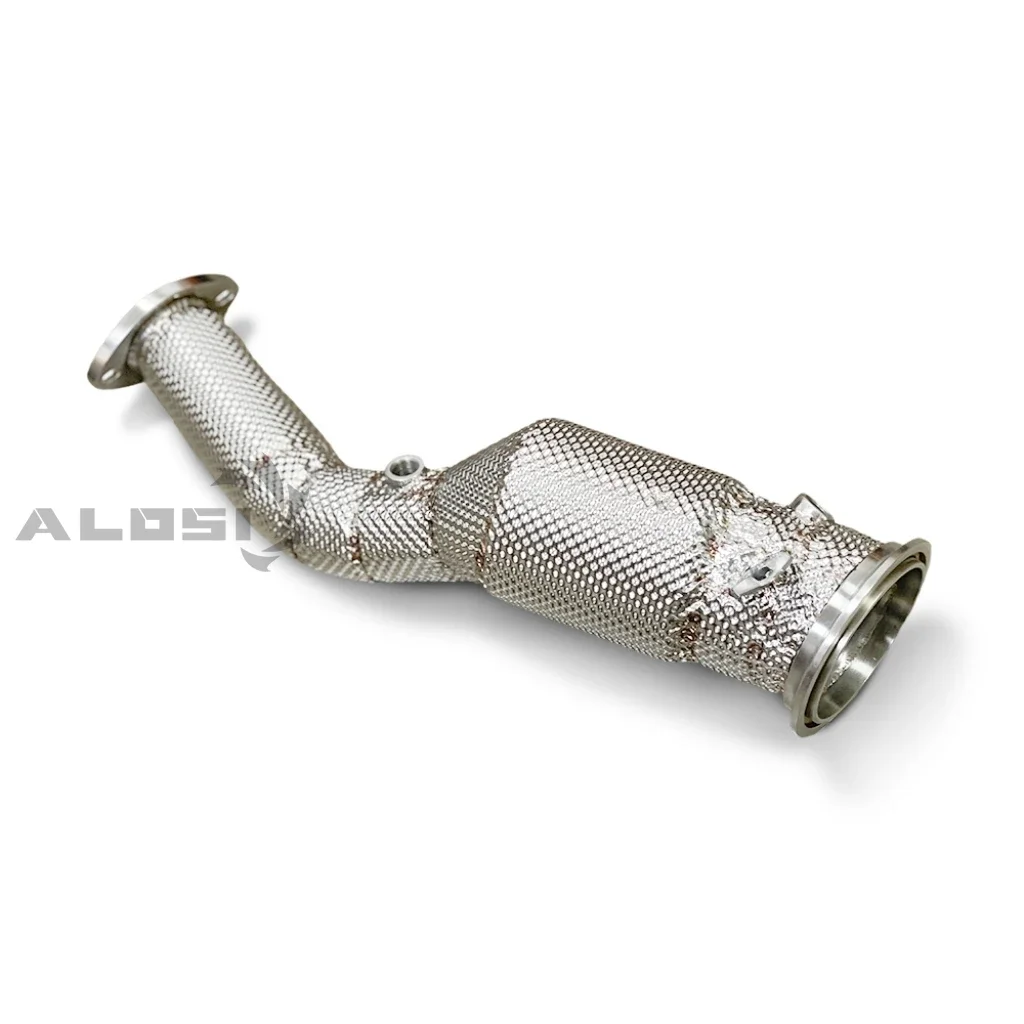 Downpipe Head Exhaust Pipe for Lexus IS200T IS300 2013-2021 2.0T SS304 Racing Performance with Heat Shield Exhaust Retrofit