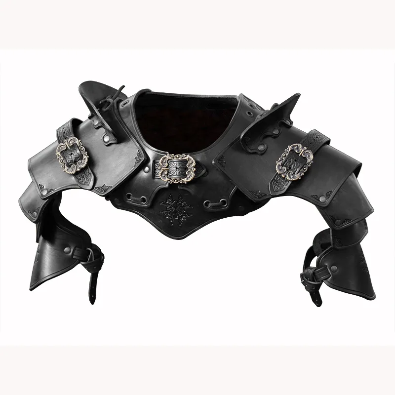 Middeleeuwse Romeinse gladiator krijger PU lederen schouderpantser Pauldrons Viking ridder Samurai cosplay kostuum Steampunk accessoire