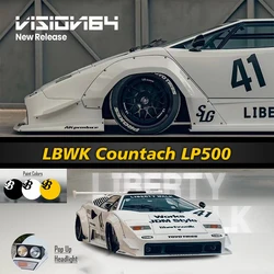 PreSale Vision64 1:64 LBWK Countach LP500 Diecast Diorama Car Model Collection Miniature Toys