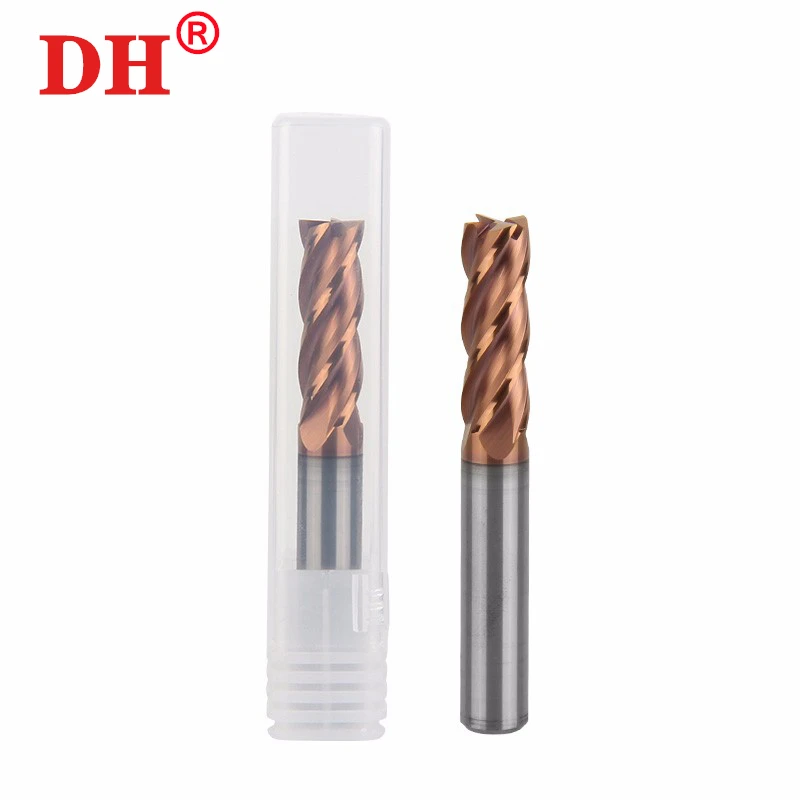 HRC55 4Flute alloy stand Milling Cutter Tungsten Steel Carbide Coating Flat End Mill For CNC Mechanical Machining Endmills Tools