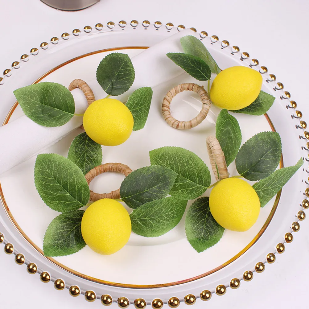 6Pcs Napkin Stylish Dining Table Decor Napkin Holders for Party Wedding Banquets Serviette Table Decorations