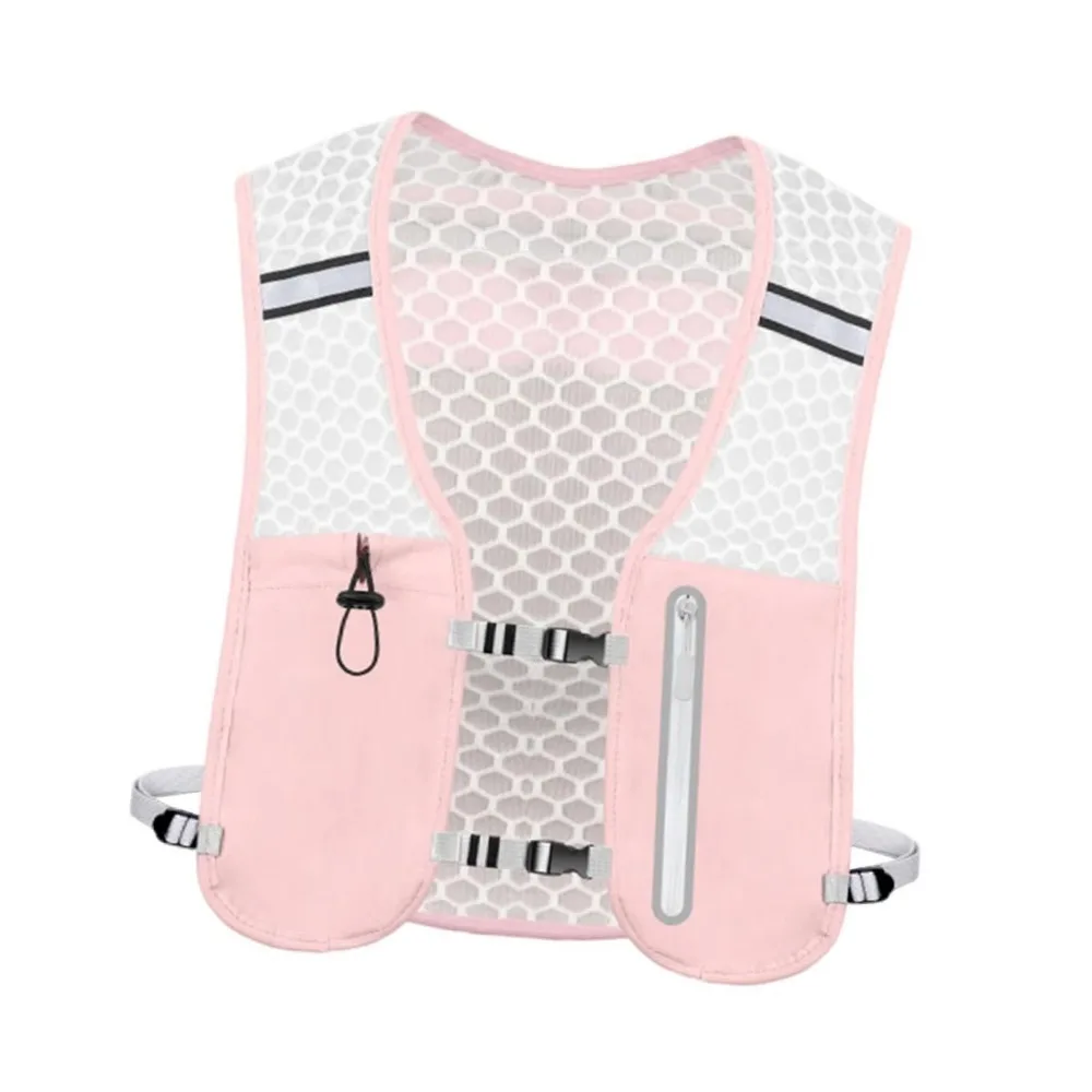 

Reflective Reflective Running Vest Pack 2L Breathable Running Hydration Vest Bag with 500ml Bottle Waterproof