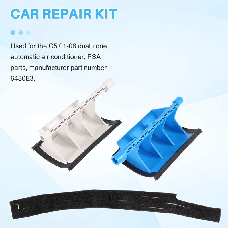Car Dual Zone Air Conditioning Heater Flap Repair Kit For Peugeot