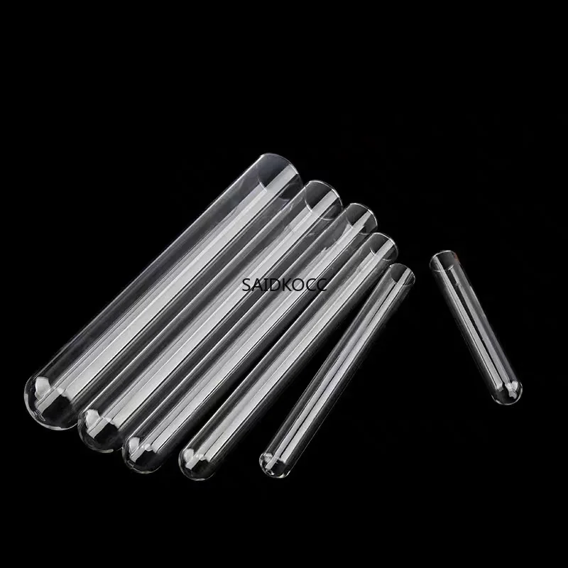 SAIDKOCC Round bottomed flat bottom heat-resistant glass quartz test tube