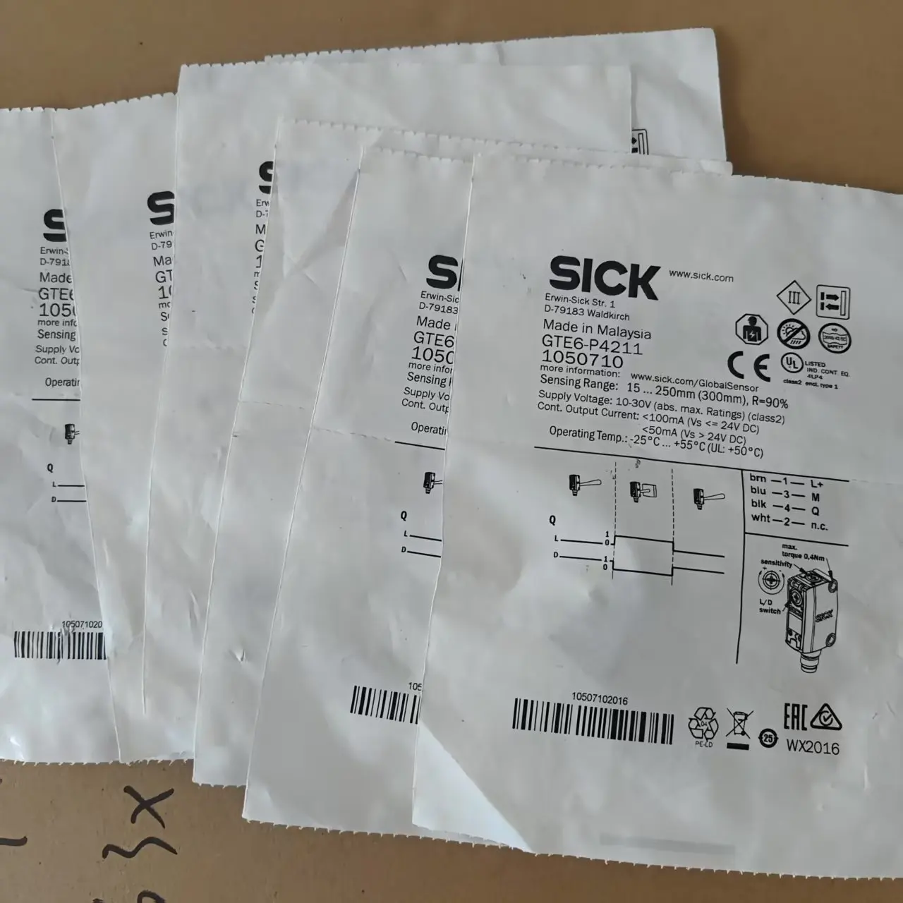 

Sick Diffuse Photoelectric Sensor GTE6-P4211 Order Number 1050710 Photoelectric Switch Brand original Color Sensor