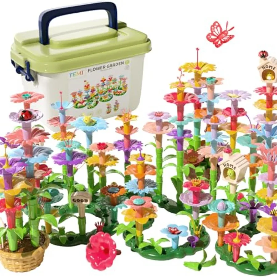 

Flower Garden Building Toys for Girls Toys Educational STEM Toy and Preschool Garden Play Set for Toddlers 3 4 5 6 7 8 Year Old