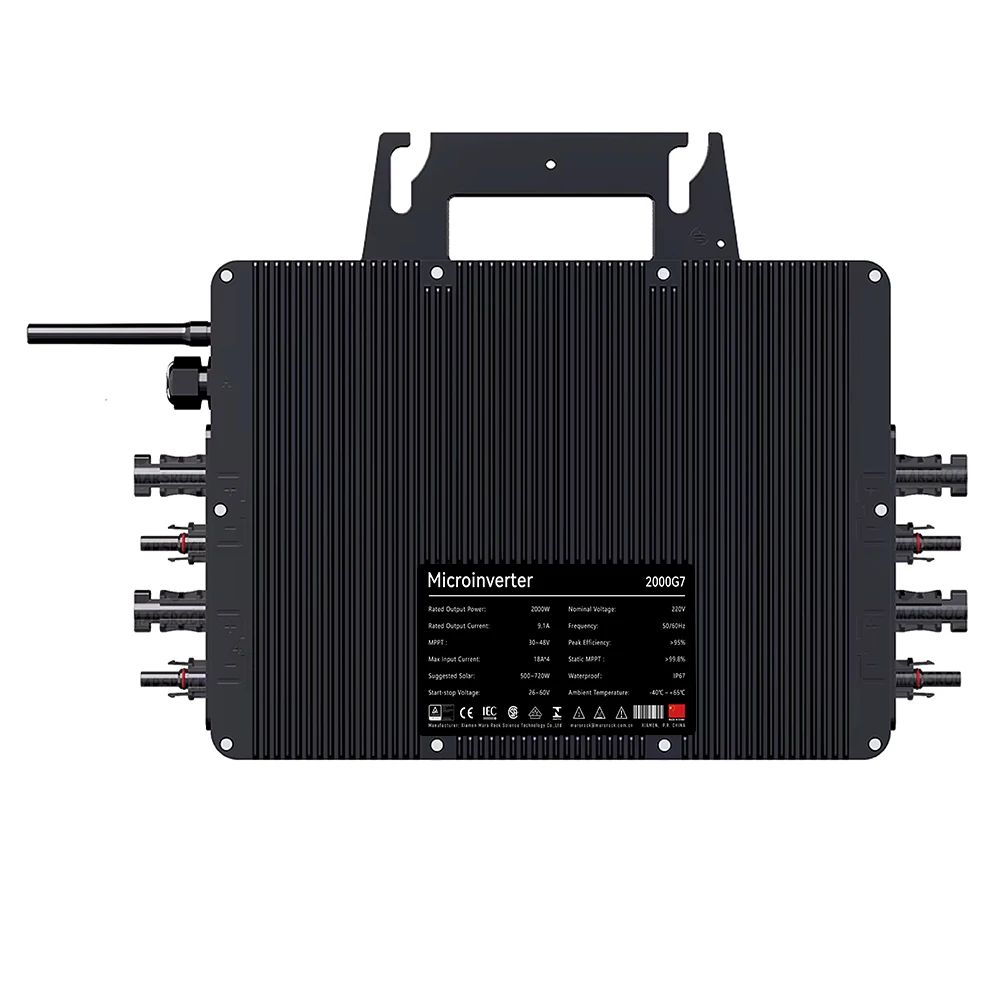 DC22-50V 2KW microinverters for solar system High Quality microinverter on grid Max Connect 4PC 350-700W Solar Panels