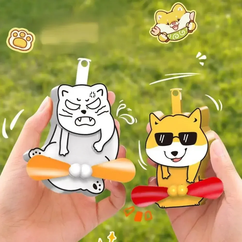 

Gifts Push Upgrade Egg Cat Keychain Capybara Double-leaf Cartoon Keychain Egg Fan Keychain Bag Accessories Fan Keychain