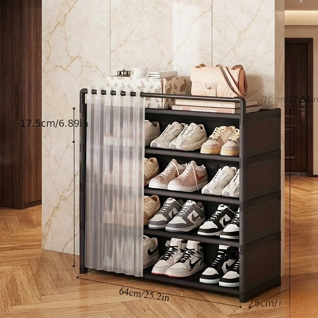 Semplice scarpiera a più livelli, resistente alla polvere, ideale per l’organizzazione degli spazi domestici, adatta a garage, camere da letto e soggiorni; contenitori per scarpe, soluzioni per