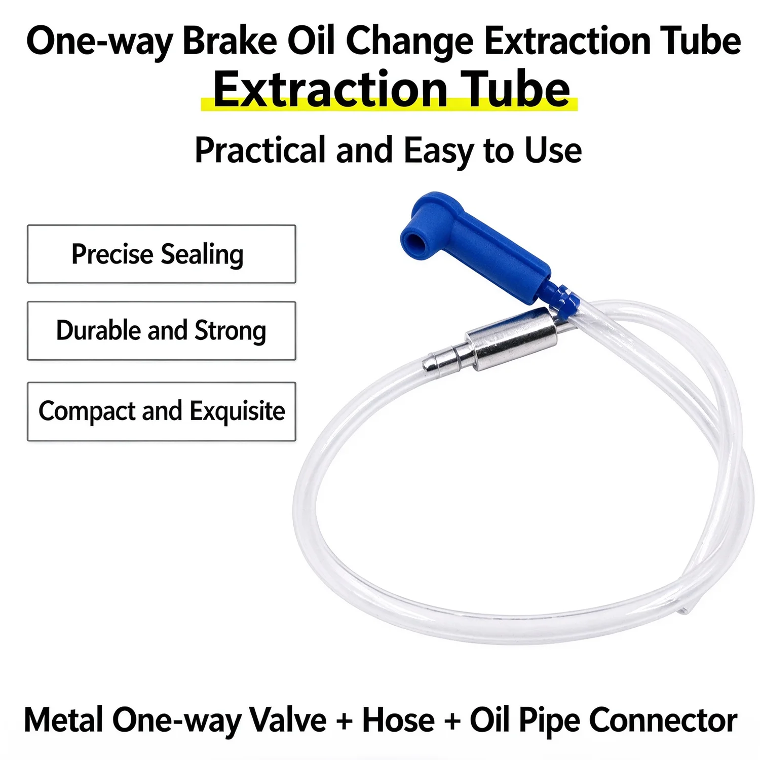 One-way Brake Bleeder Hose w/ Check Valve, Car & Motorcycle Hydraulic Brake Oil Tube, Brake Bleeding Tool For Clutch Maintenance