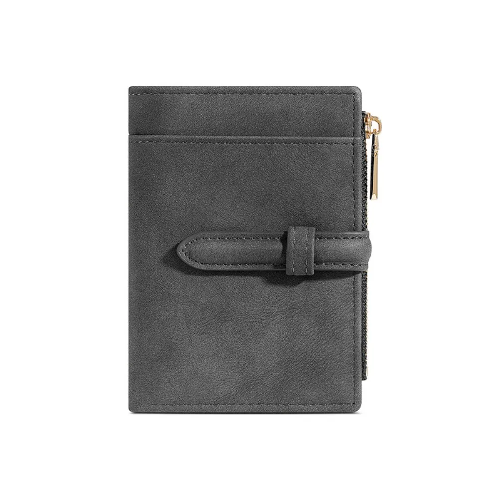 

PU Women's Wallet Multi-Cards Slot Waterproof Mini Coin Pocket Korea Style Solid Color Zipper Coin Purse Daily Use