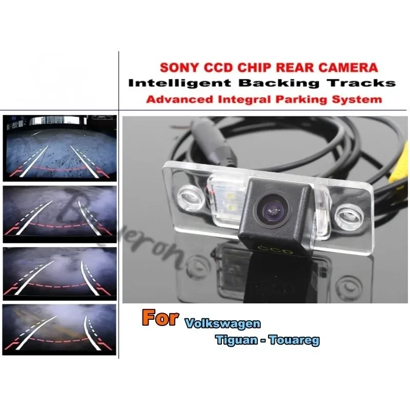 

Car Intelligent Parking Tracks Camera / For Volkswagen VW Tiguan Touareg HD Back up Reverse Camera / Rear View Camera