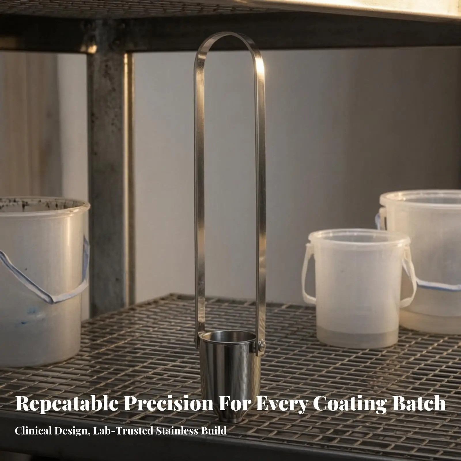 Copper Viscosity Test Cup NK-2 Model with Long Handle for Fluid Discharge Time