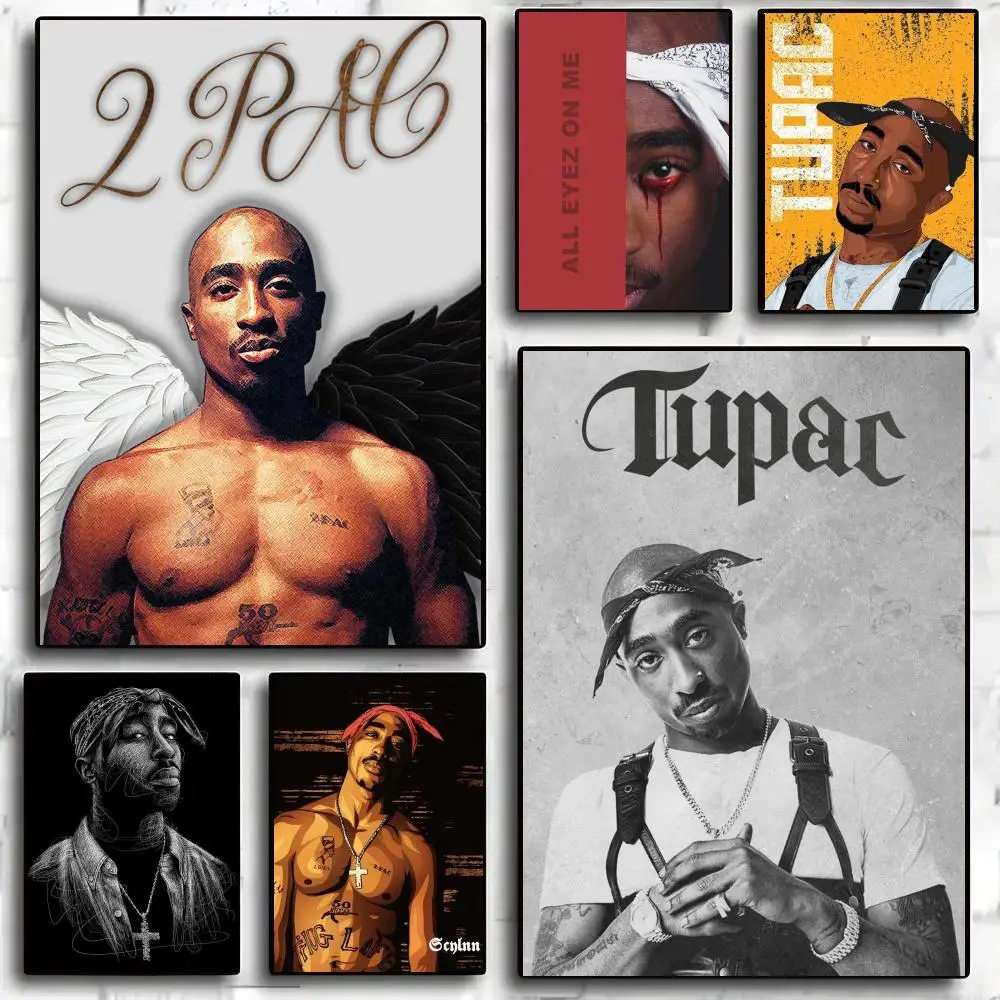 Tupac Shakur Singer Poster Living Room Bedroom Party Bar Decor Moisture-proof Art Wall Painting