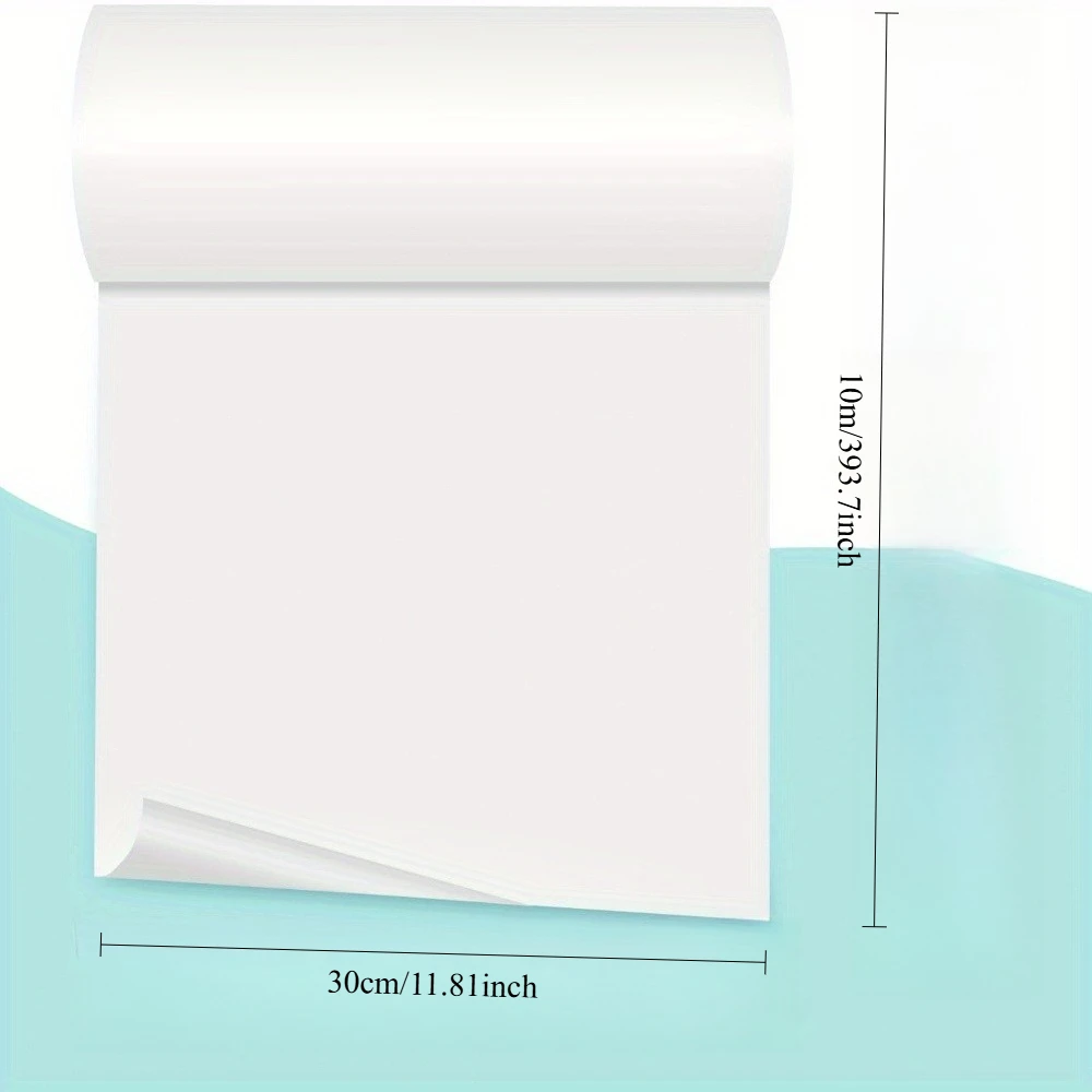 1Roll DTF Heat Transfer Film Roll 0.3 × 10 m – Glossy Clear Double-Sided PET Paper for T-Shirts & Textiles