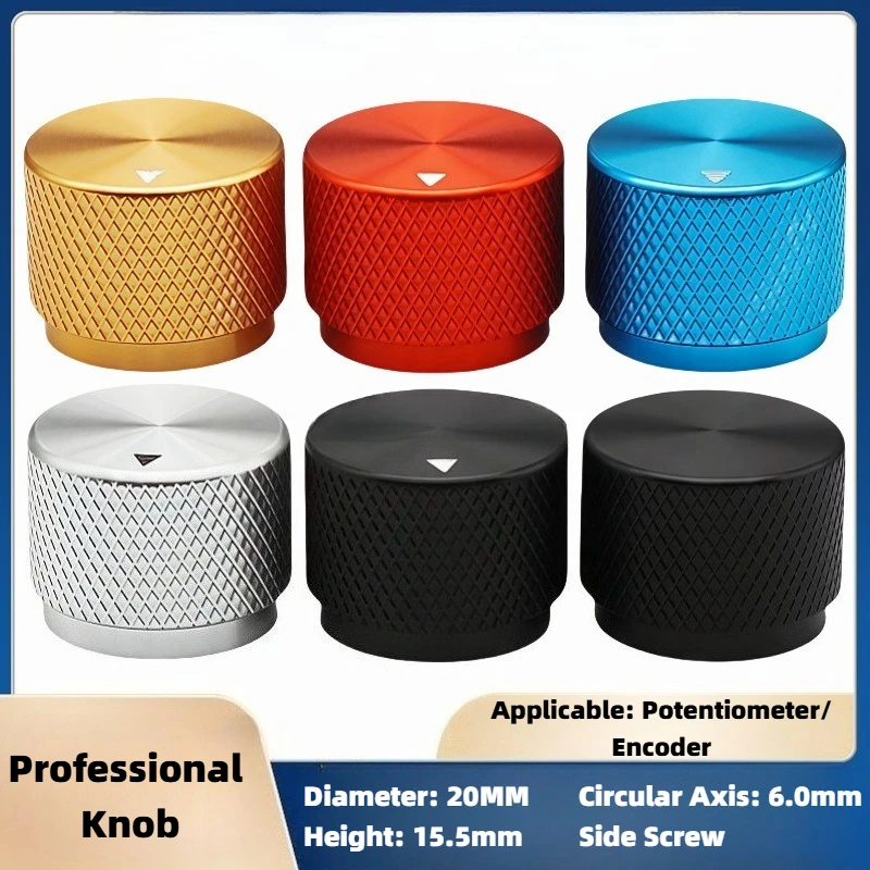 

5Pcs 20 × 15.5MM car audio knob cap, aluminum alloy knob cap, hole 6MM knob cap, electrical and electronic equipment switch