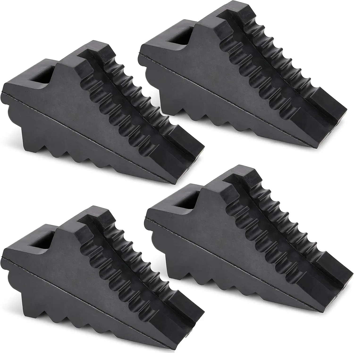 

Wheel Chocks for Cars, RVs, Trucks, Trailers up to 8T GVW, 4 Pack - Anti Slip Bottom, All Weather Use - RV, Travel Trailer