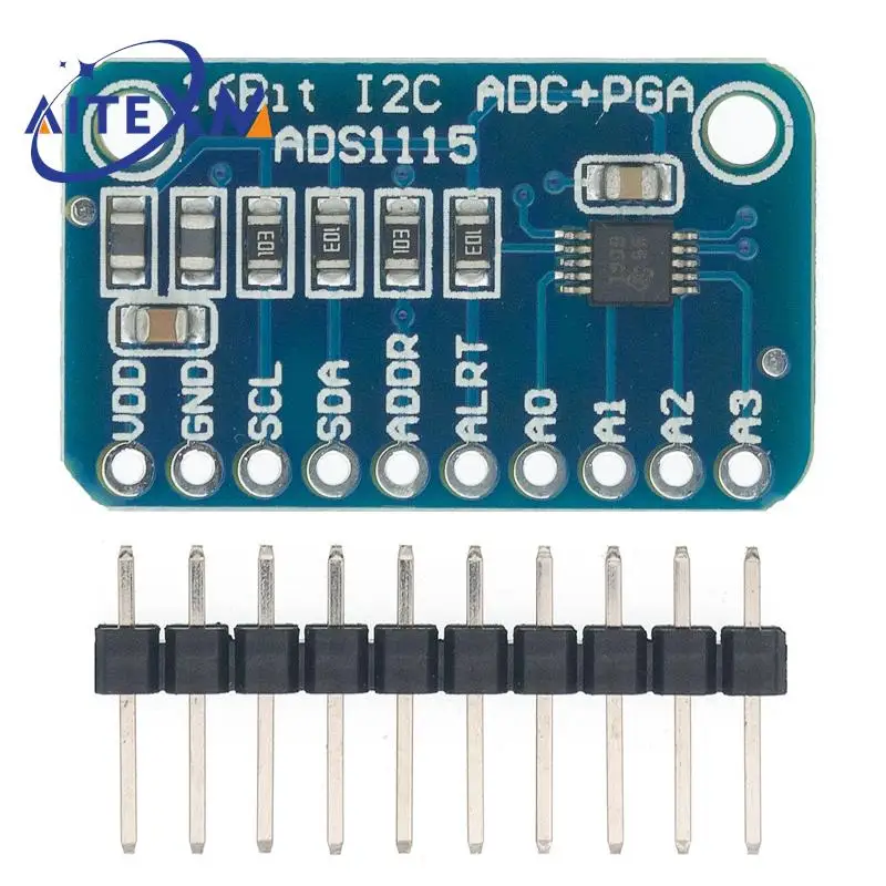 ADS1115 ADS1015 16 Bit I2C Module Precision ADC 4 Channel Development Board Pro Gain Amplifier 2.0V to 5.5V for Arduino RPi