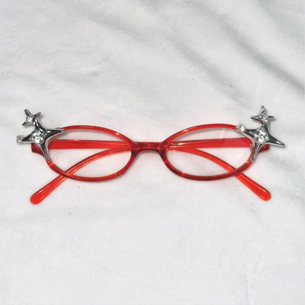 Y2K Star Rhinestone Cat Eye Decor Glasses Eyewear Gothic Sweet Cosplay Party Fashion Photo Prop Girls Subcultural Decoration view 6