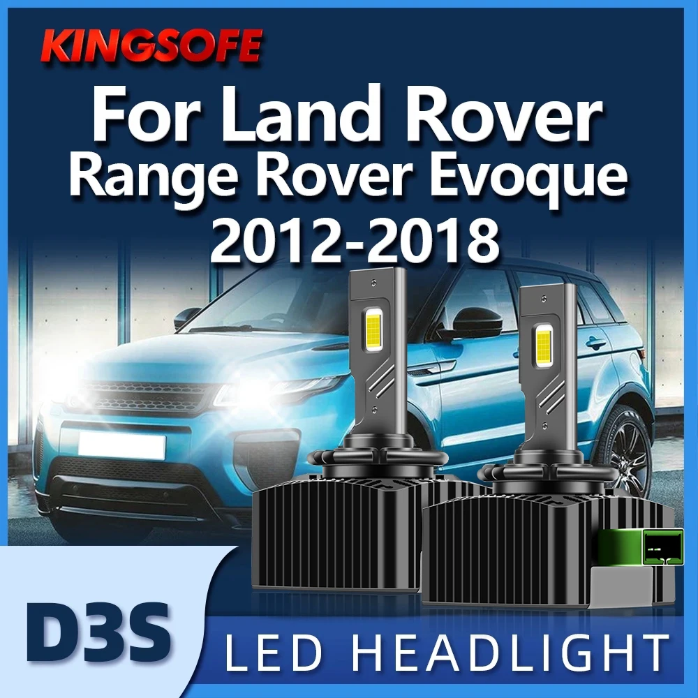 

2Pcs Car Light D3S LED Headlight Auto Bulbs 6000K Fit ForLand Rover Range Rover Evoque 2012 2013 2014 2015 2016 2017 2018