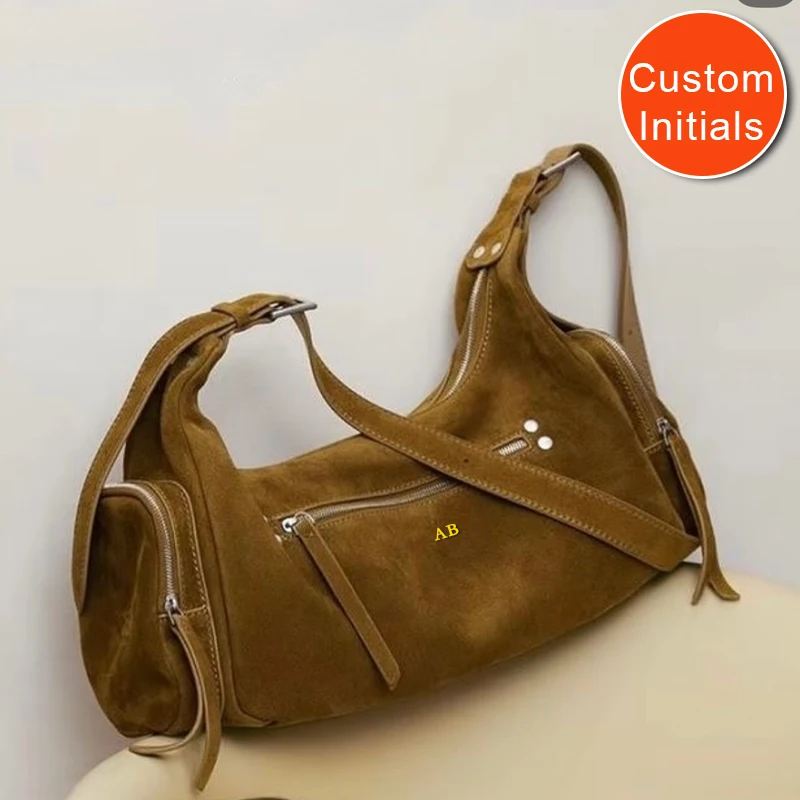 

Сумки из натуральной яловой кожи для женщин, роскошные дизайнерские сумки и кошельки, новинка 2025 года из натуральной кожи, инициалы на заказ, подмышки на плечо