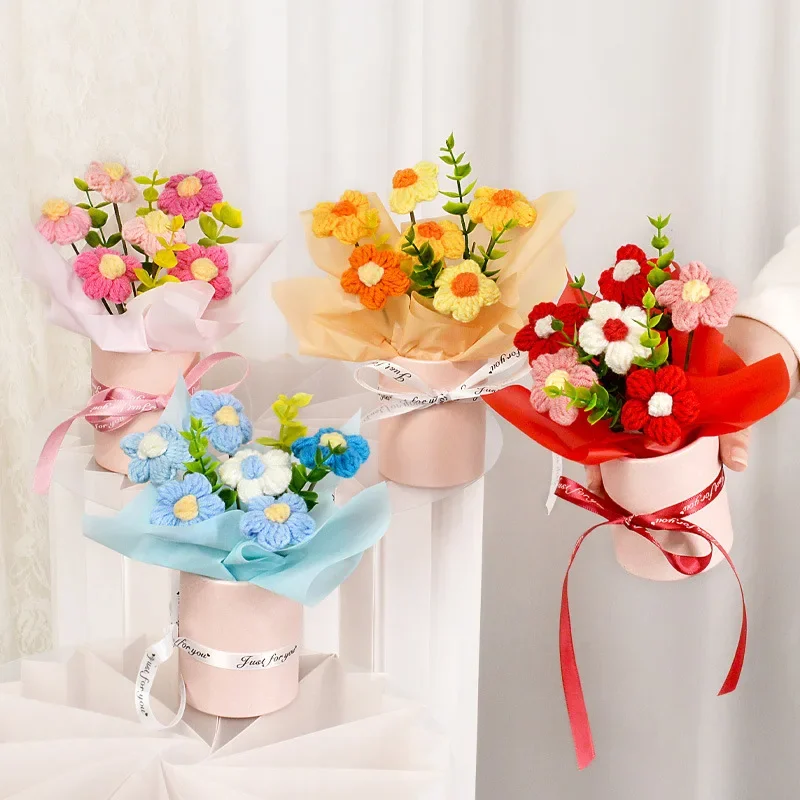 Artificial Flower Bouquet Plants Christmas Home Decorations Halloween Wedding Gifts Guests Birthday Dried Fake Flowers Desktop