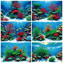 MOON.QG Underwater Product Photography Props Aquarium Background for Subject Shooting Undersea Seabed Birthday Party Decorations