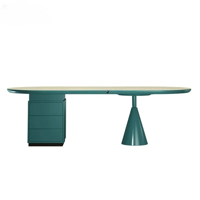 

Light Luxury Modern Solid Wood Paint Desk Simple Hotel Club Model Room