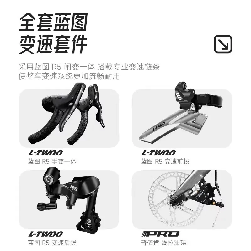 Permanent Road Bike Adult Men Women Variable Speed Ultra Light Magnesium Alloy Curved Handle Racing Internal Cable Bicycle