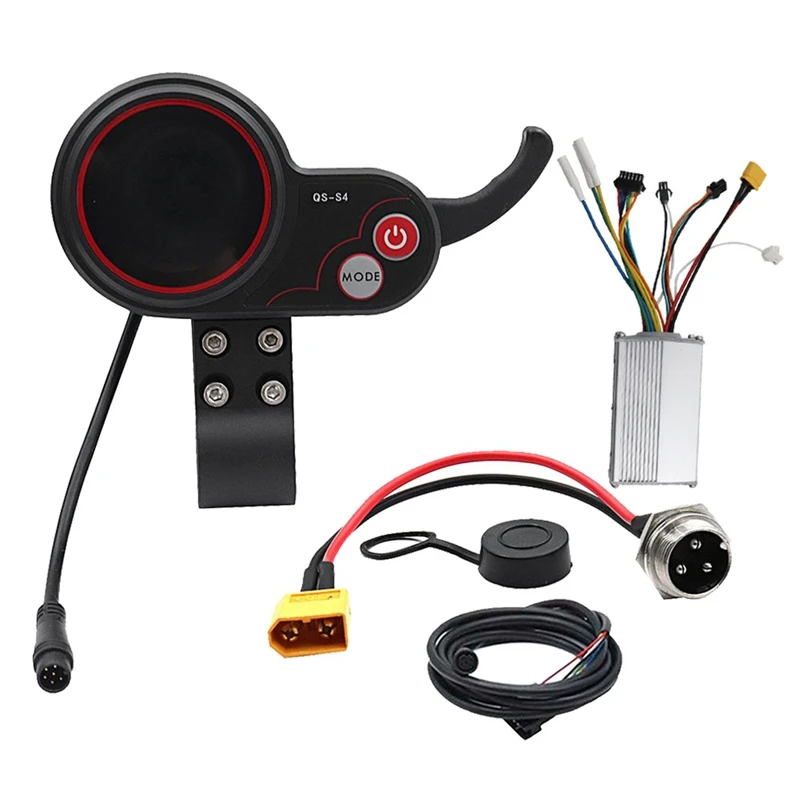 QS-S4 36V-60V Thumb Throttle LCD Display Meter+48V 800W Controller Kit Accessories For Zero 8 9 10 8X 10X Electric Scooter 6PIN