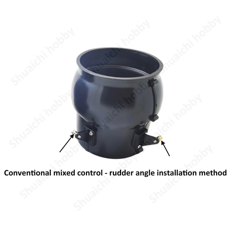 Buse vectorielle de poussée, diamètre extérieur 73mm, dispositif d'échappement réglable de mélange conventionnel/type V pour avion RC 70mm EDF 1 pièce