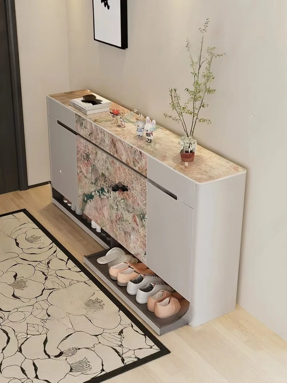 Modern light luxury style customizable shoe cabinet home wall locker